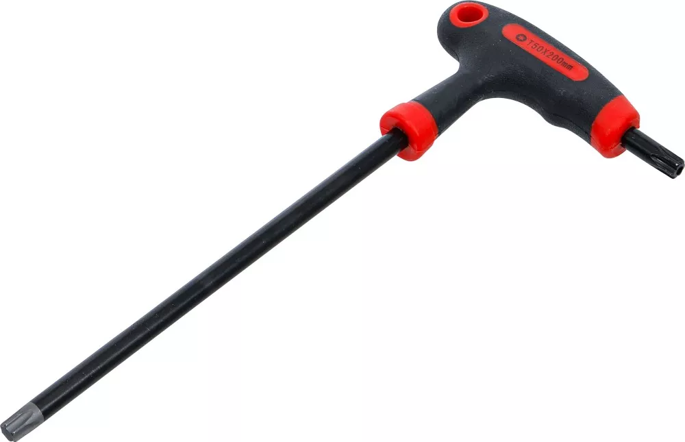 Schraubendreher mit T-Griff und seitlicher Klinge, T-Profil (für Torx) mit/ohne Bohrung T50