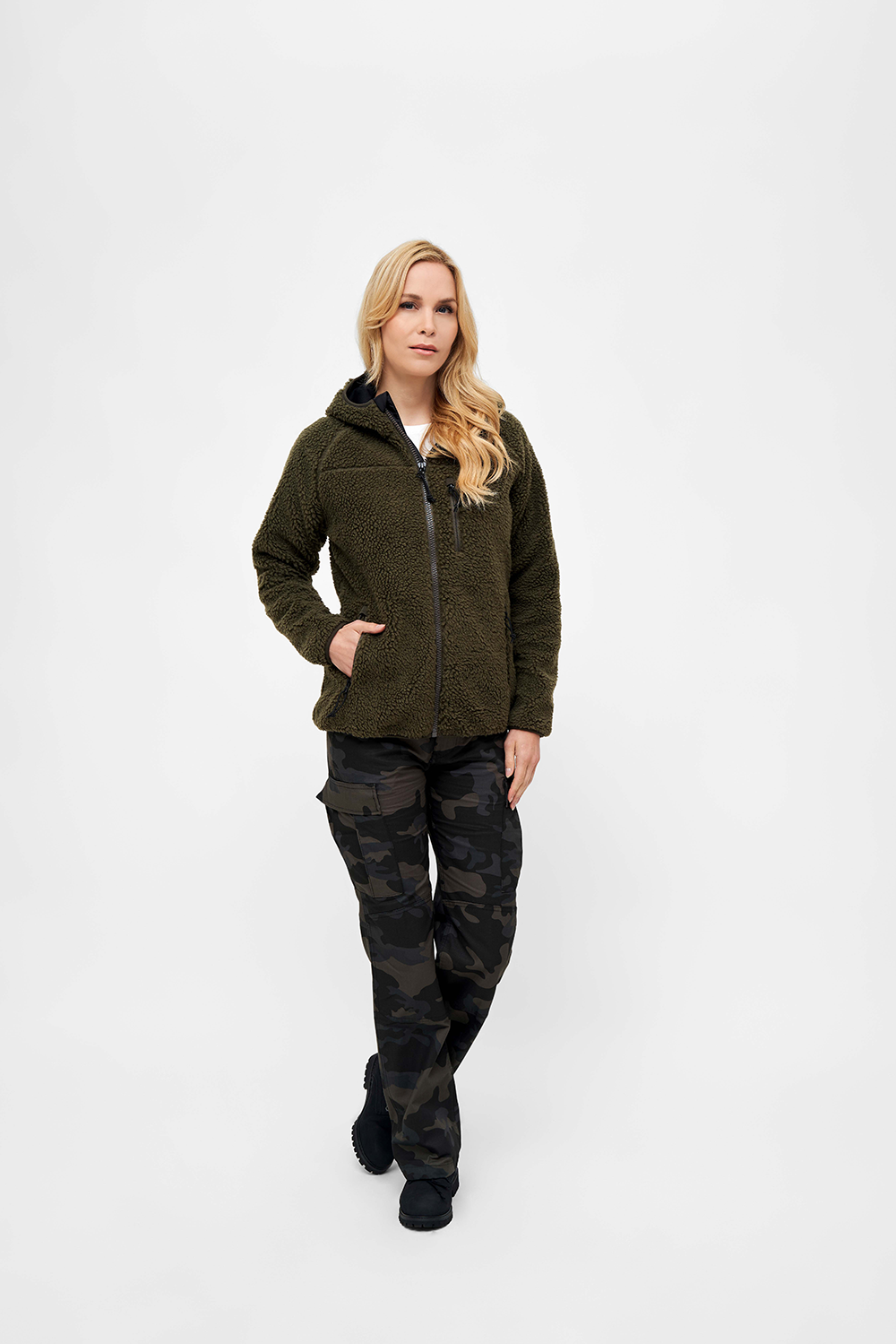 Women Teddyfleece Jacket Hooded