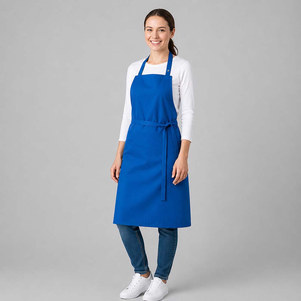 Latzschürze royal blue, B 75 x L 75 cm