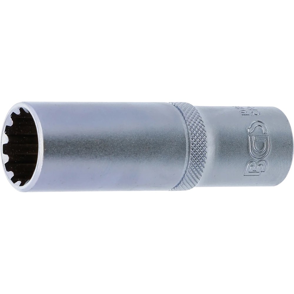 Steckschlüssel-Einsatz Gear Lock, tief, Antrieb Innenvierkant 12,5 mm (1/2"), SW 17 mm