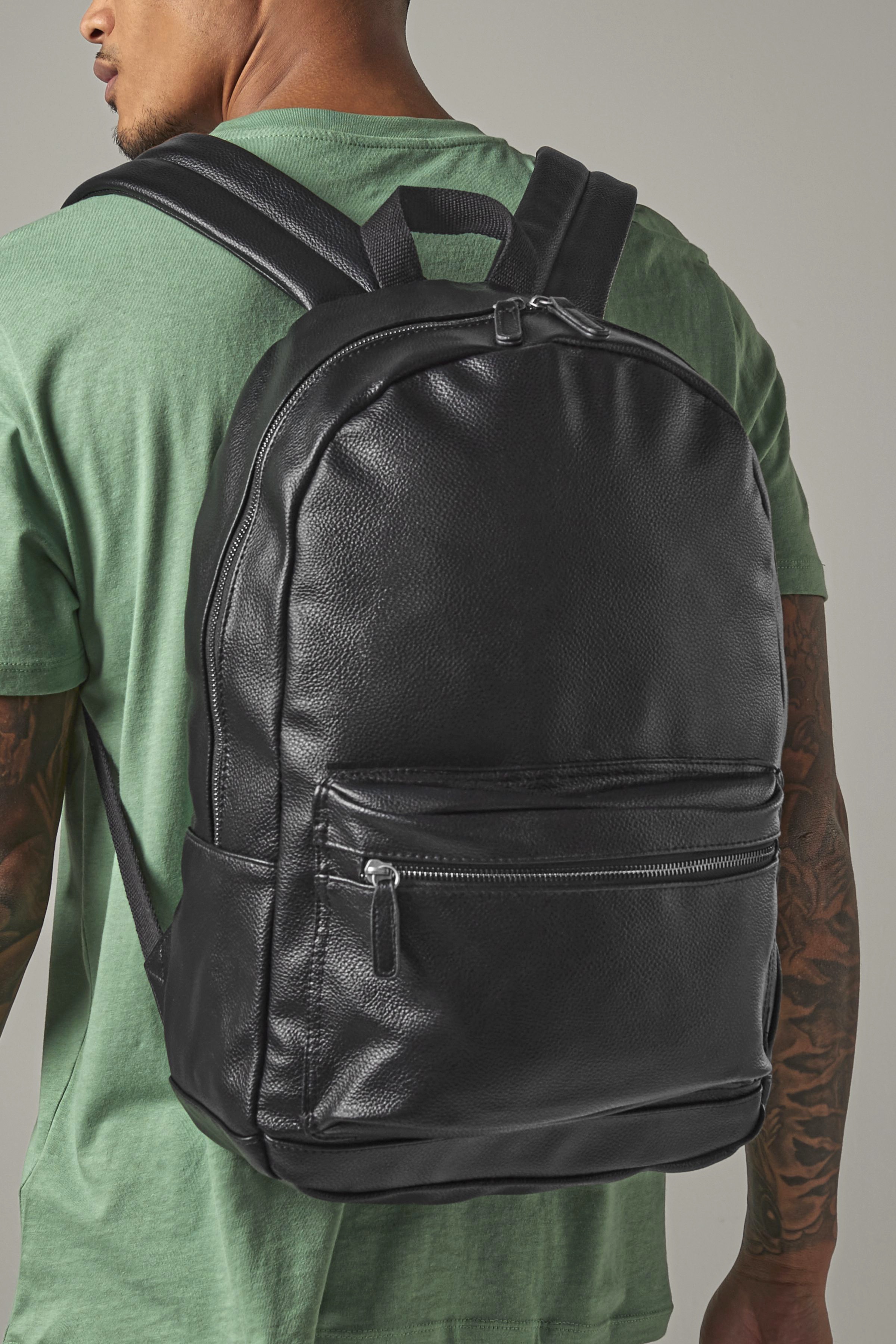 Tasche – Faux Leather Fashion Backpack