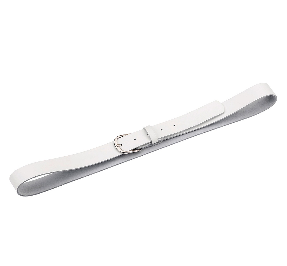 Damen Ledergürtel Pull-Up Rindleder, weiß, 120 cm