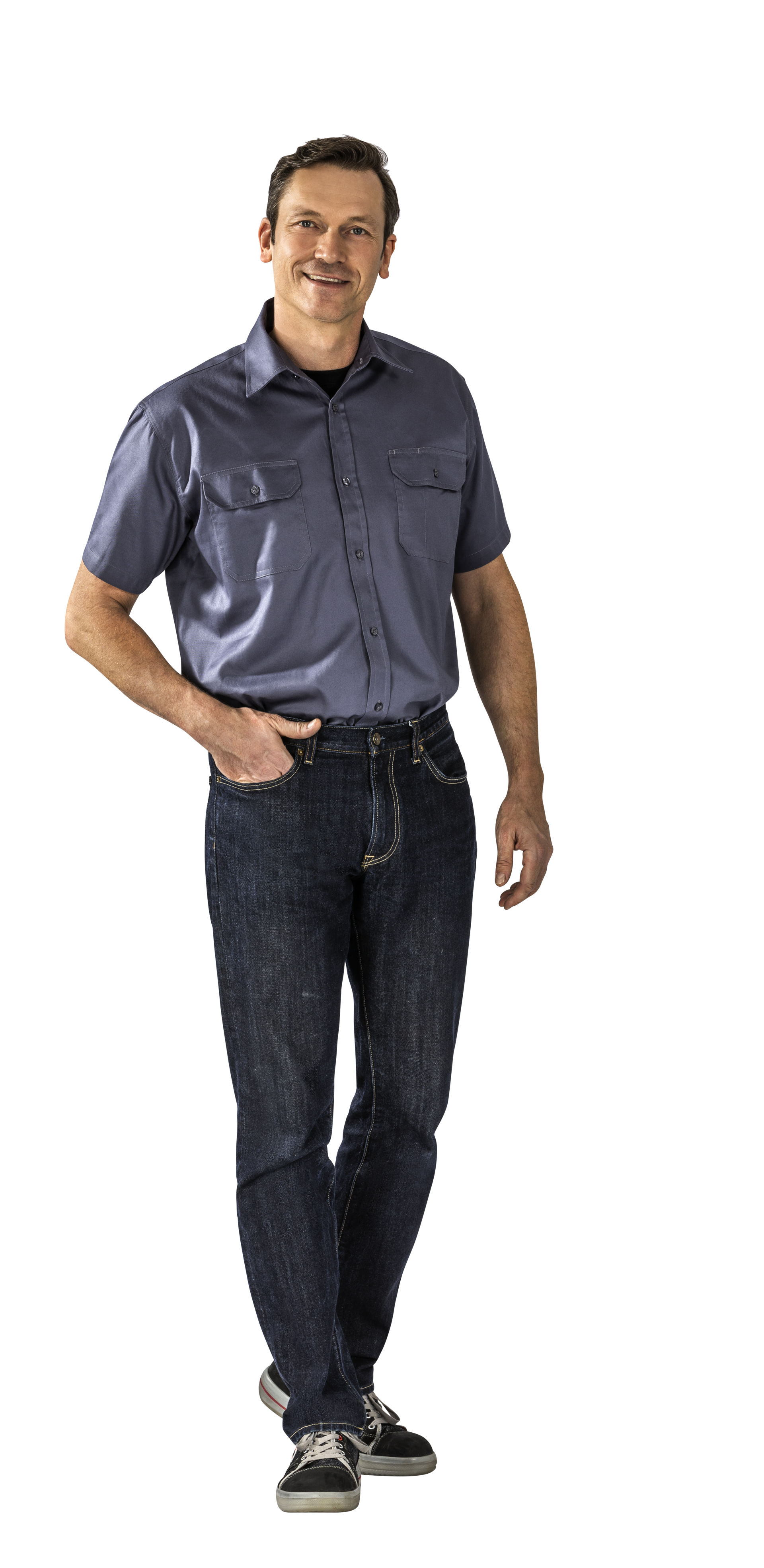 PLANAM Köperhemd 1/4 Arm Hemden