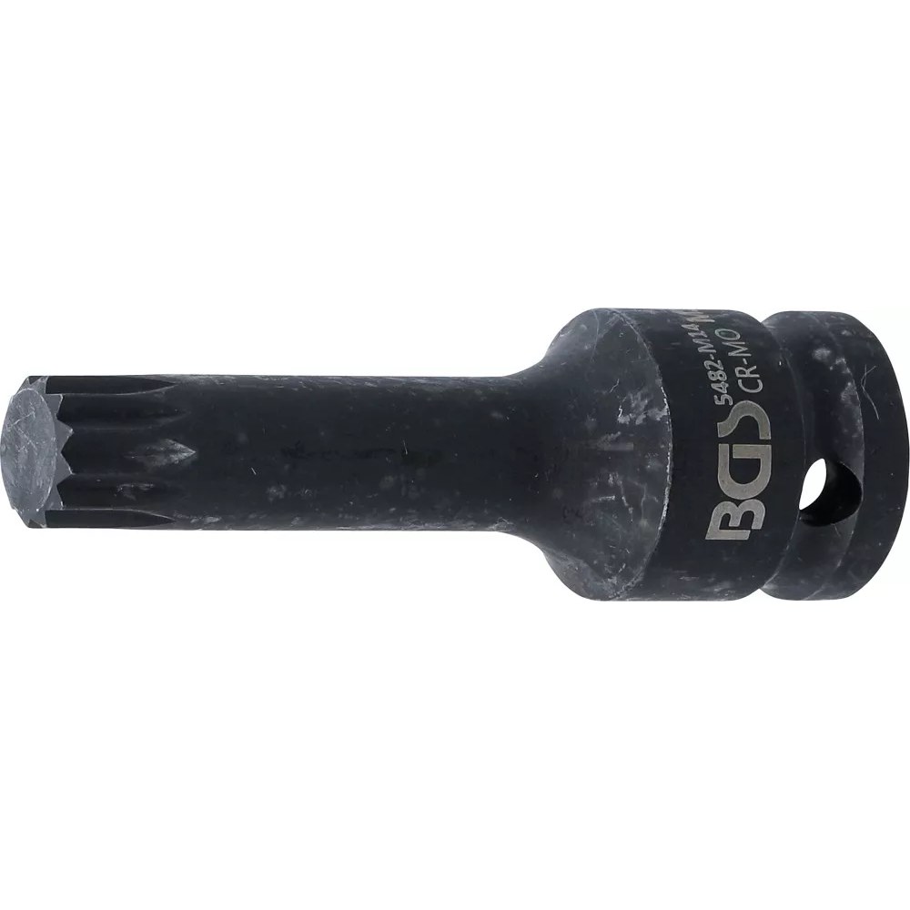 Kraft-Bit-Einsatz, Länge 78 mm, Antrieb Innenvierkant 12,5 mm (1/2"), Innenvielzahn (für XZN) M14