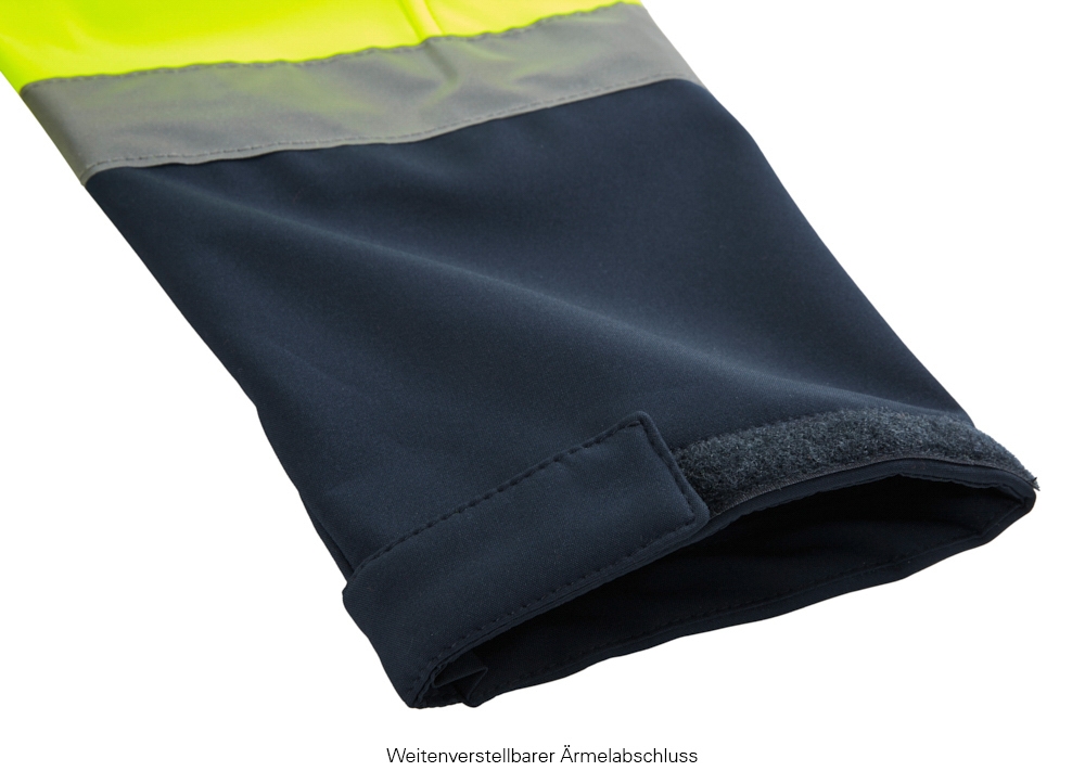 4PROTECT® Warnschutz-Softshelljacke PITTSBURGH leuchtgelb/navy