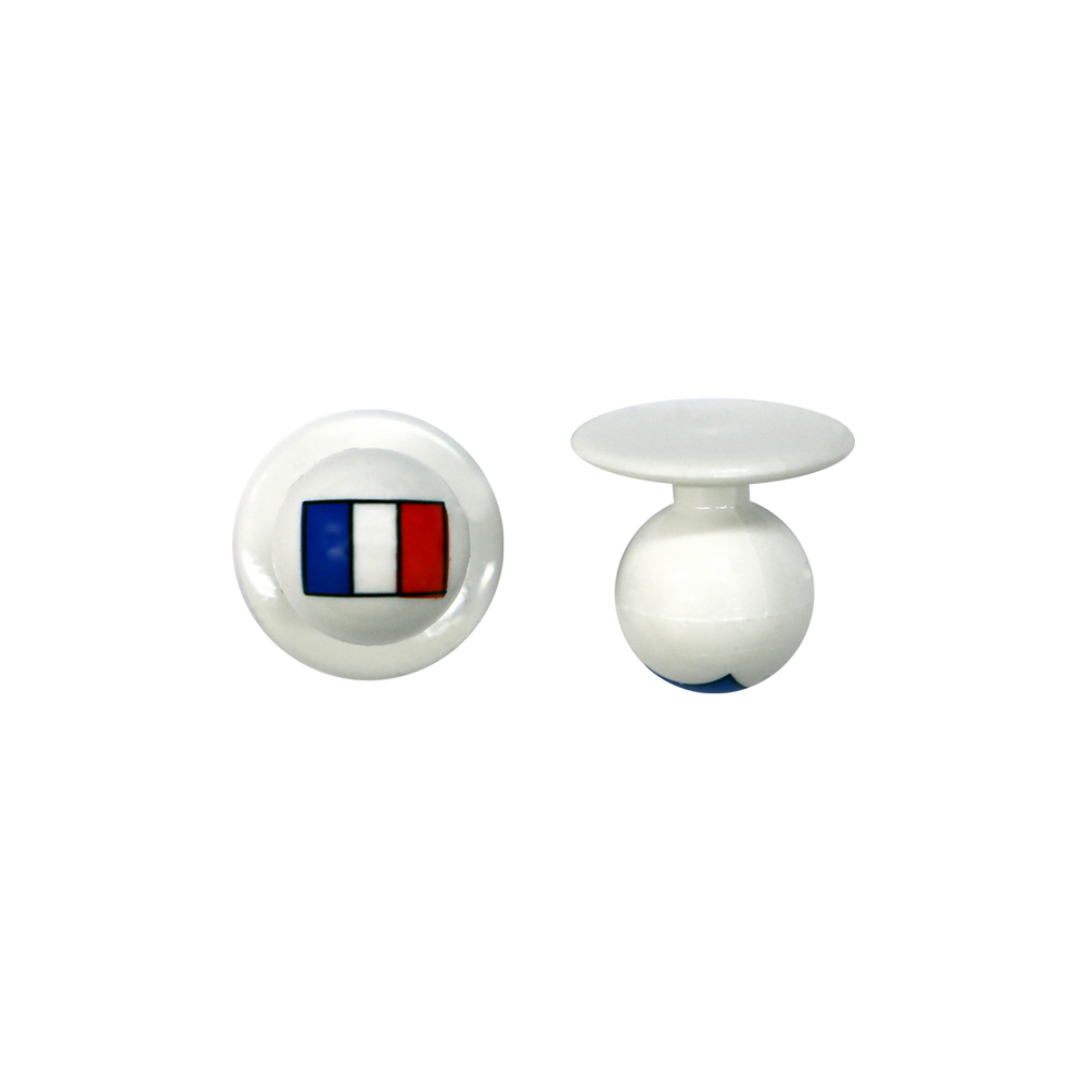 Kugelknöpfe weiß Frankreich (12 Stück)