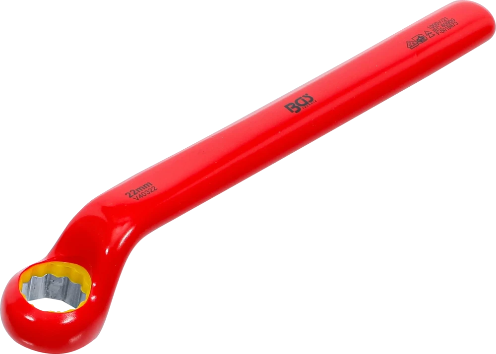 VDE-Einringschlüssel, tief gekröpft, SW 22 mm
