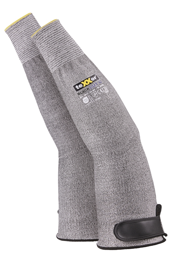 teXXor® Schnittschutz-Armstulpe BLACK CUT®C grau-meliert