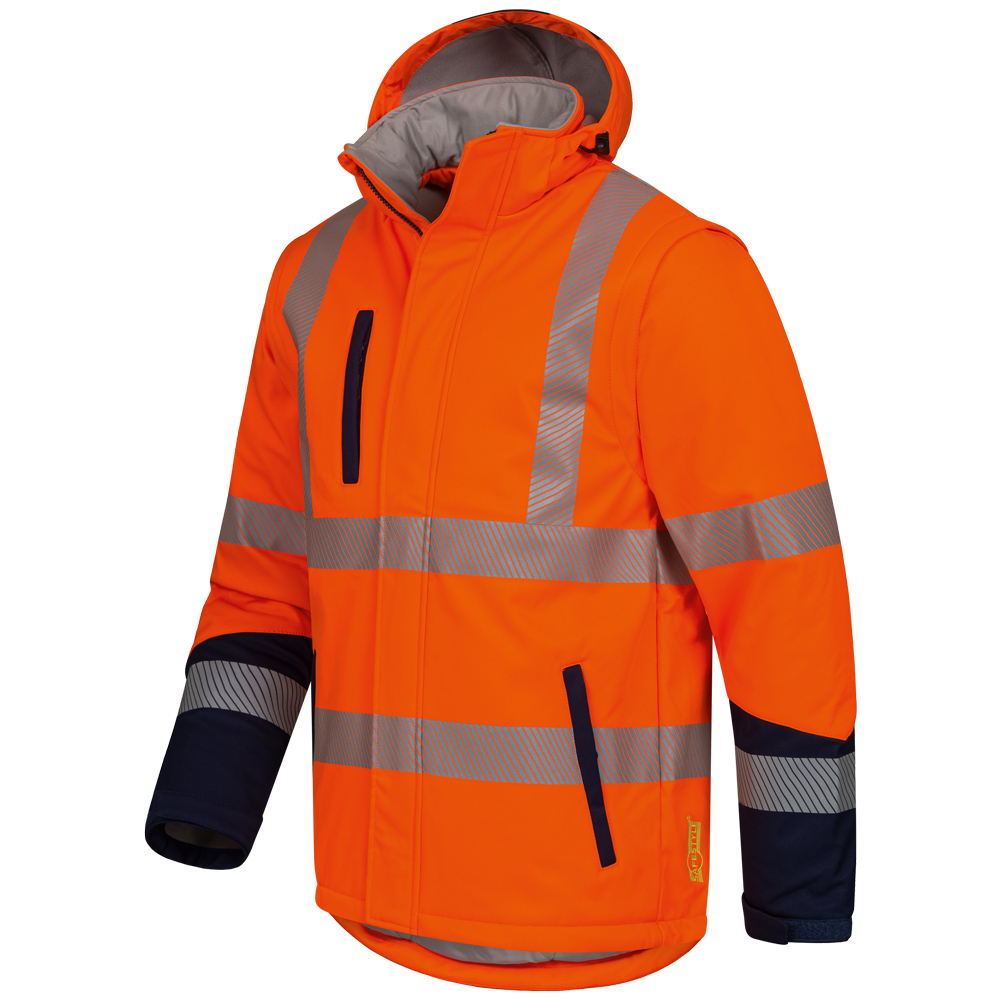 Wattierte Warnschutz-Softshelljacke Sverre