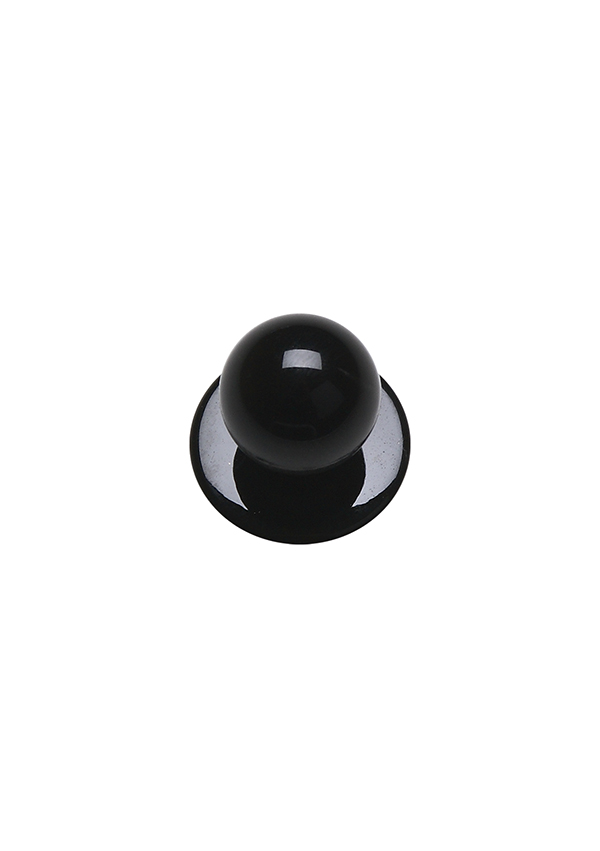 Kugelknöpfe Schwarz, 12 Stück / Pack