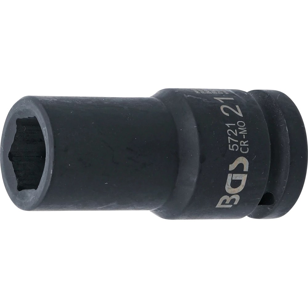 Kraft-Steckschlüssel-Einsatz Sechskant, tief, Antrieb Innenvierkant 20 mm (3/4"), SW 21 mm