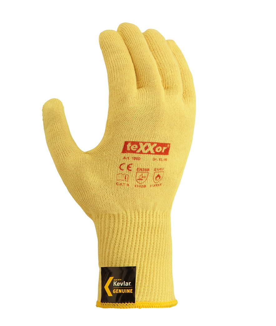 teXXor® Feinstrick-Handschuhe ARAMID goldgelb