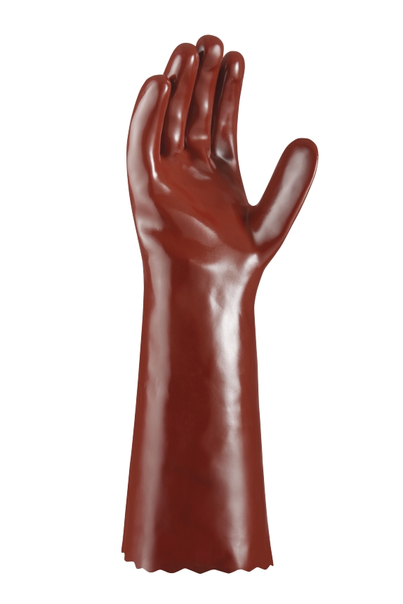 teXXor® Chemikalienschutz-Handschuhe PVC ROTBRAUN rotbraun