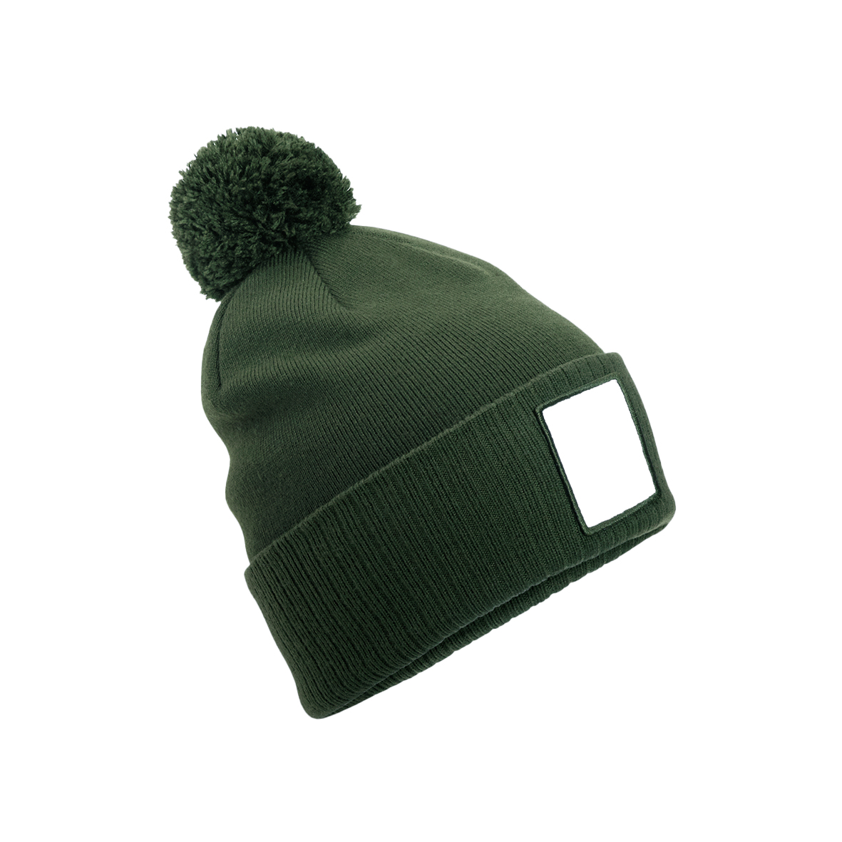 Appliqué Patch Pom Beanie