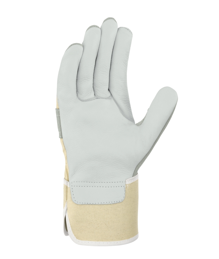 teXXor® Rindvollleder-Handschuhe MONTBLANC II Leder natur, Drell weiß