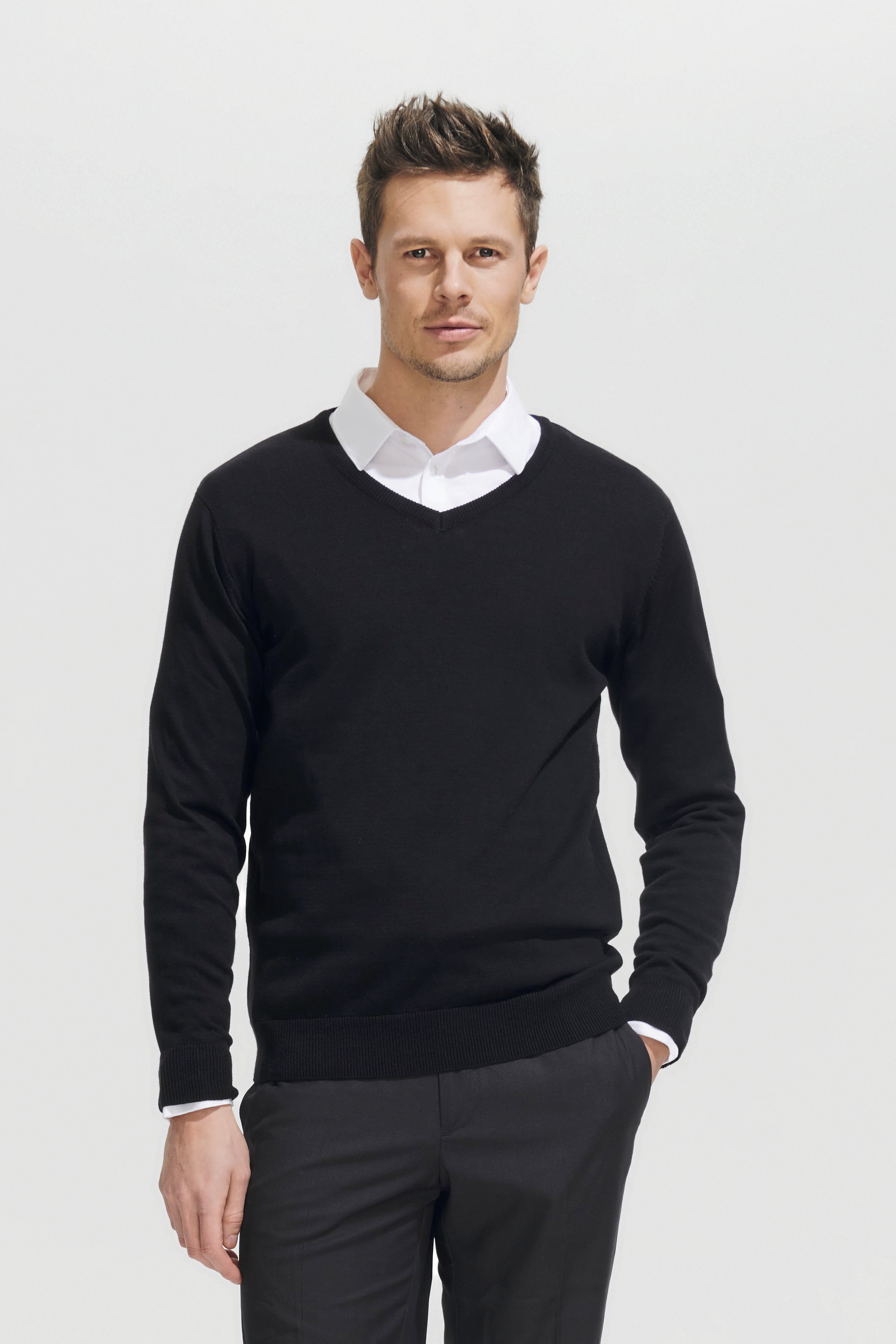 Pullover – Men´s V-Neck Sweater Galaxy