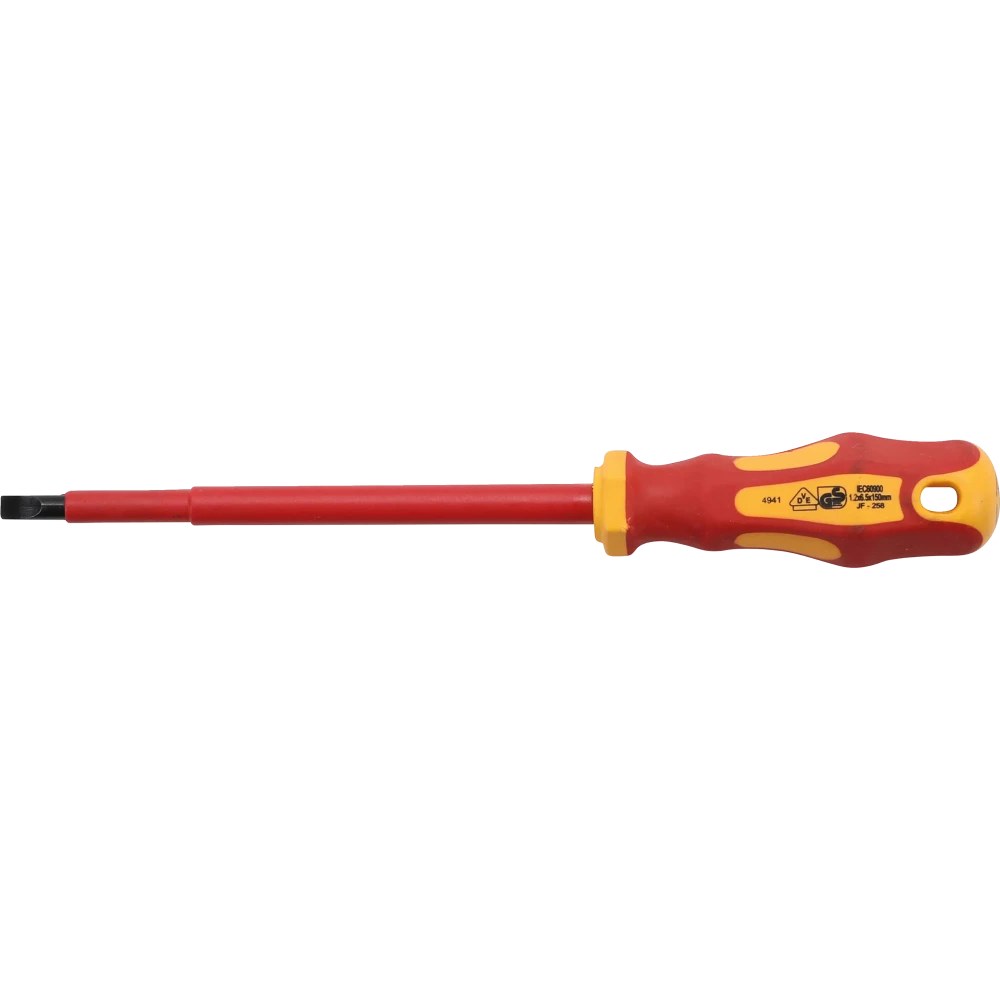 VDE-Schraubendreher, Schlitz 6,5 mm, Klingenlänge 150 mm