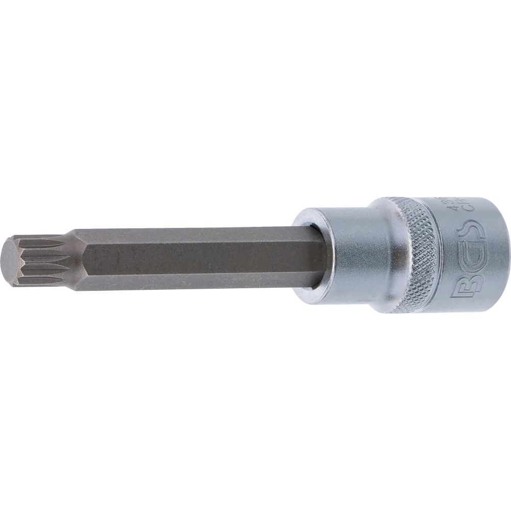 Bit-Einsatz, Länge 100 mm, Antrieb Innenvierkant 12,5 mm (1/2"), Innenvielzahn (für XZN) M10