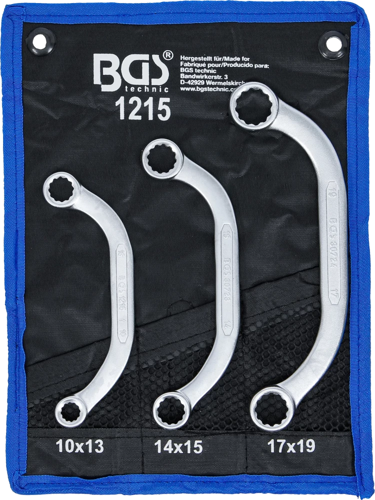 Starter- und Blockschlüssel-Satz, SW 10 x 13 - 17 x 19 mm, 3-tlg.