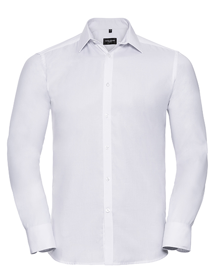 Hemd – Men's Long Sleeve Tailored Herringbone Shirt