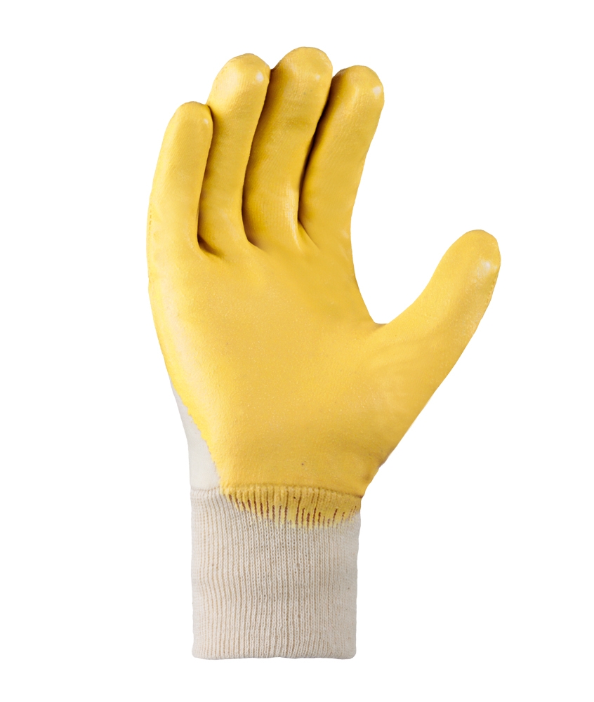 teXXor® Nitril-Handschuhe STRICKBUND gelb