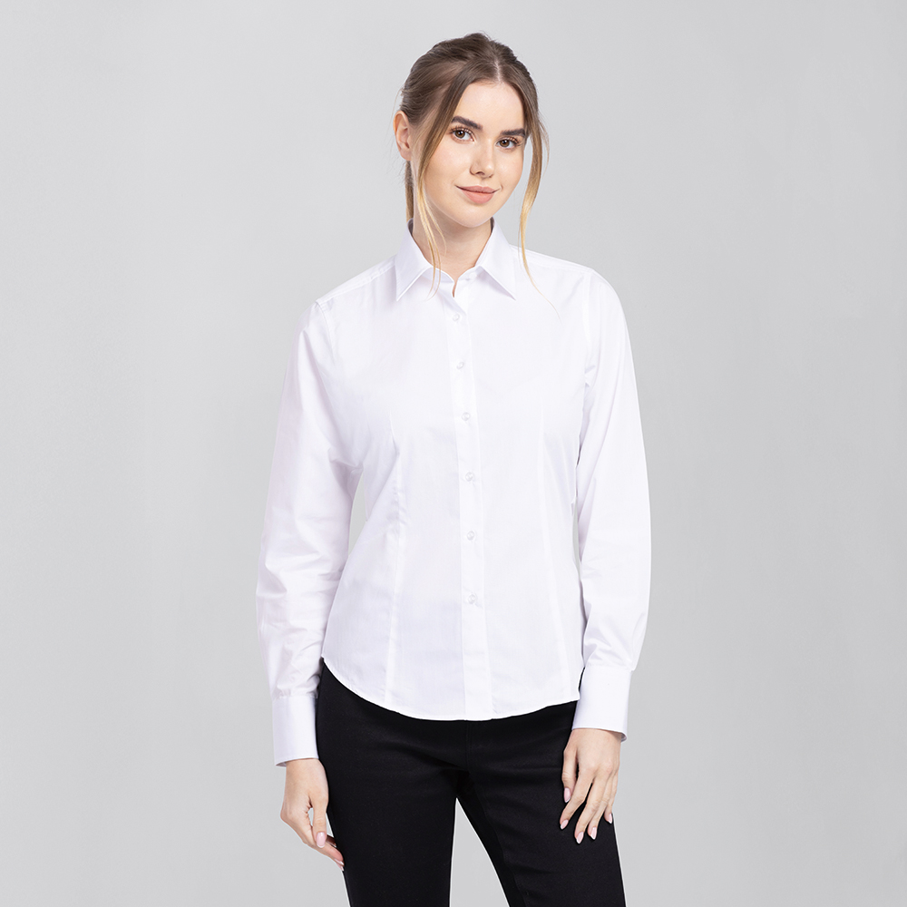 Damen Bluse langarm weiß