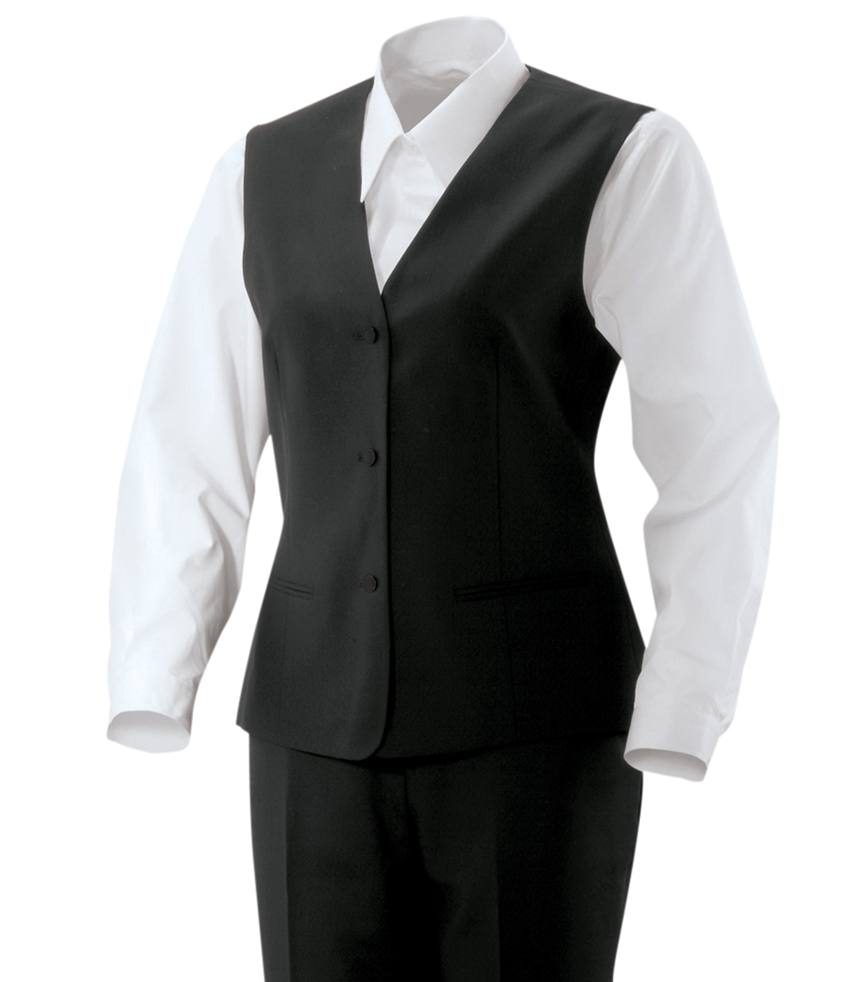 Damen Weste BASIC schwarz