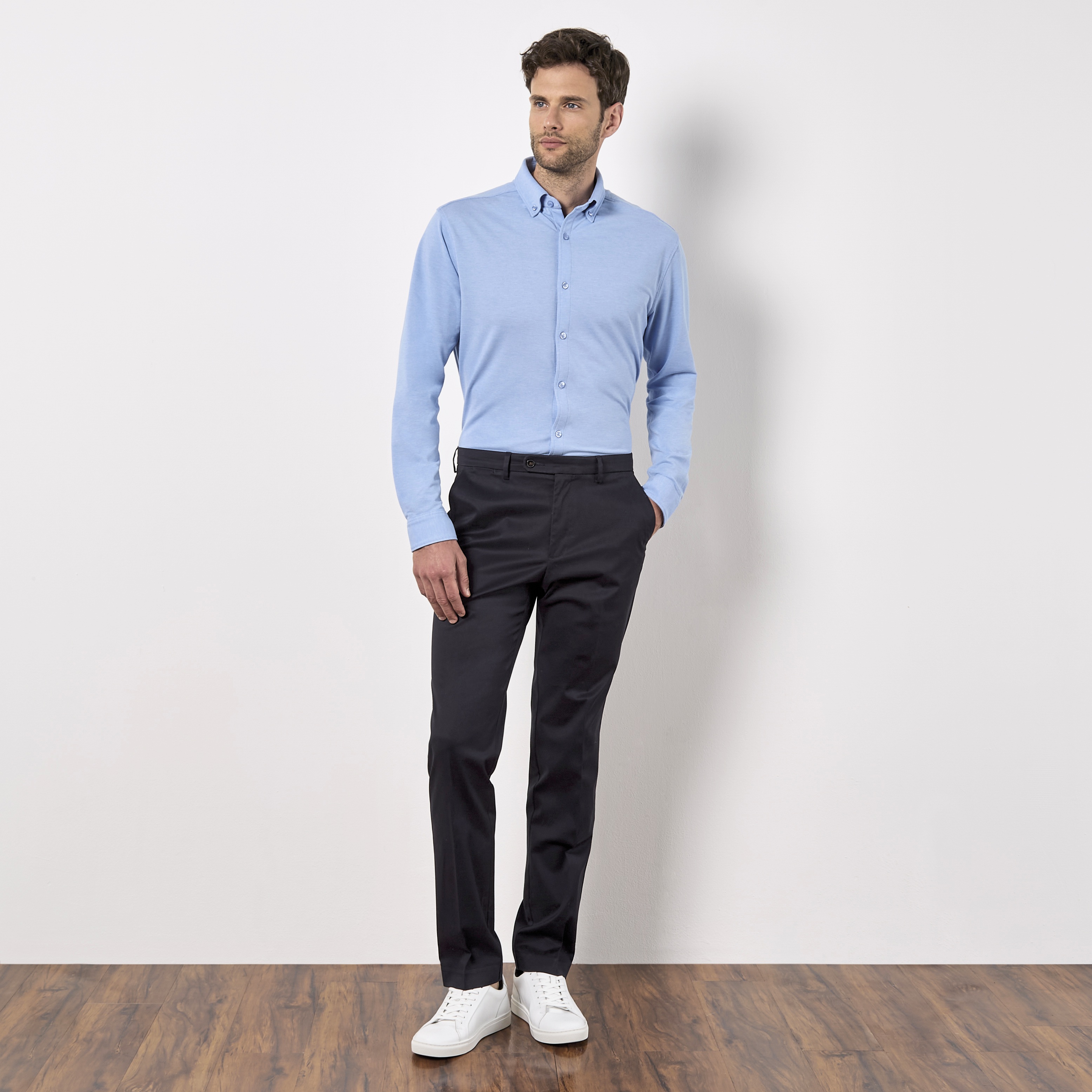 Hemd – Tailored Fit Superwash 60º Pique Shirt Long Sleeve