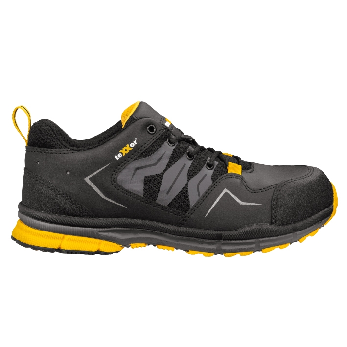 teXXor® S1P-Sicherheitshalbschuhe BREST schwarz/grau/gelb