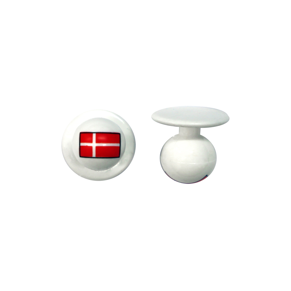 Kugelknöpfe weiß Dänemark (12 Stück)