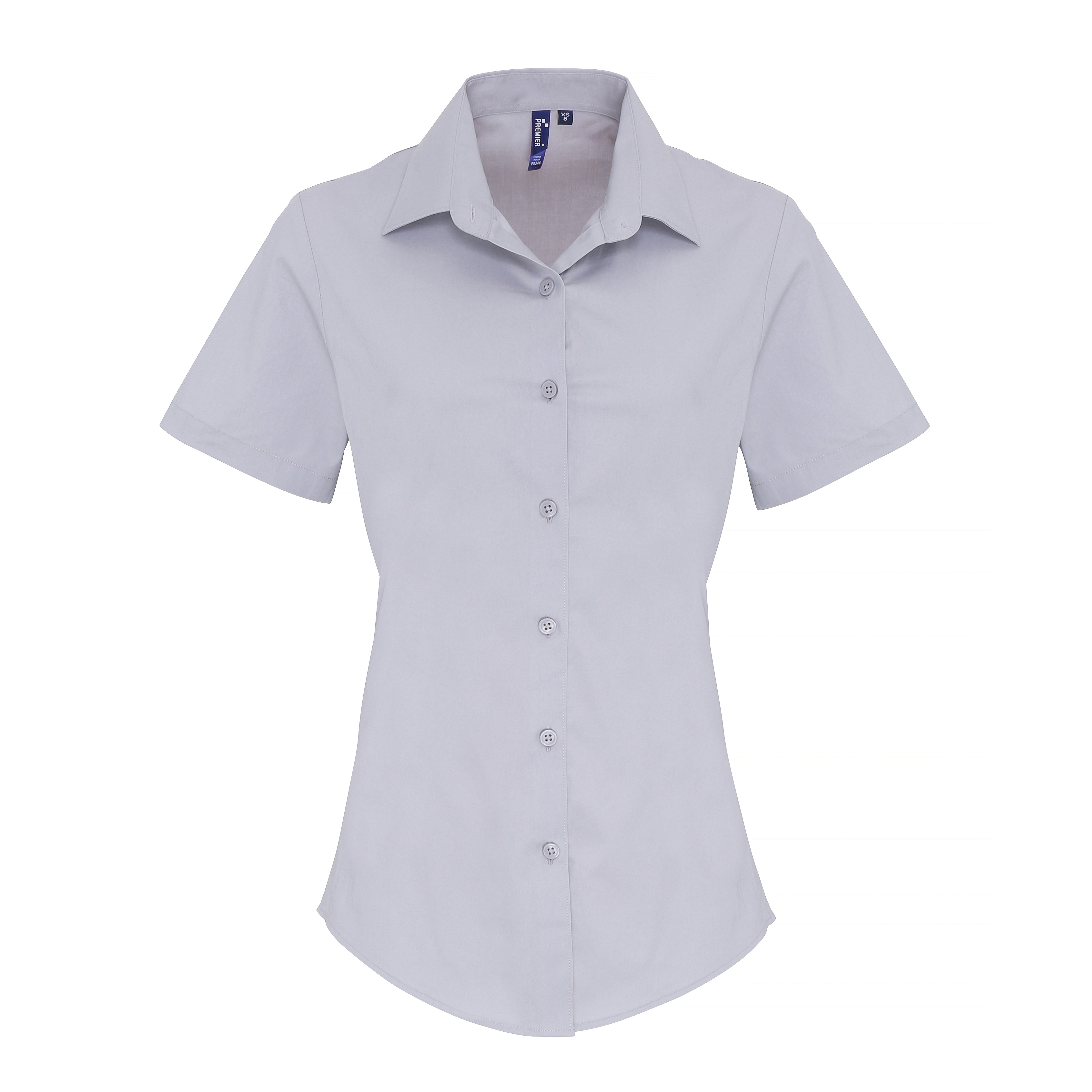 Bluse – Women´s Stretch Fit Poplin Short Sleeve Cotton Shirt
