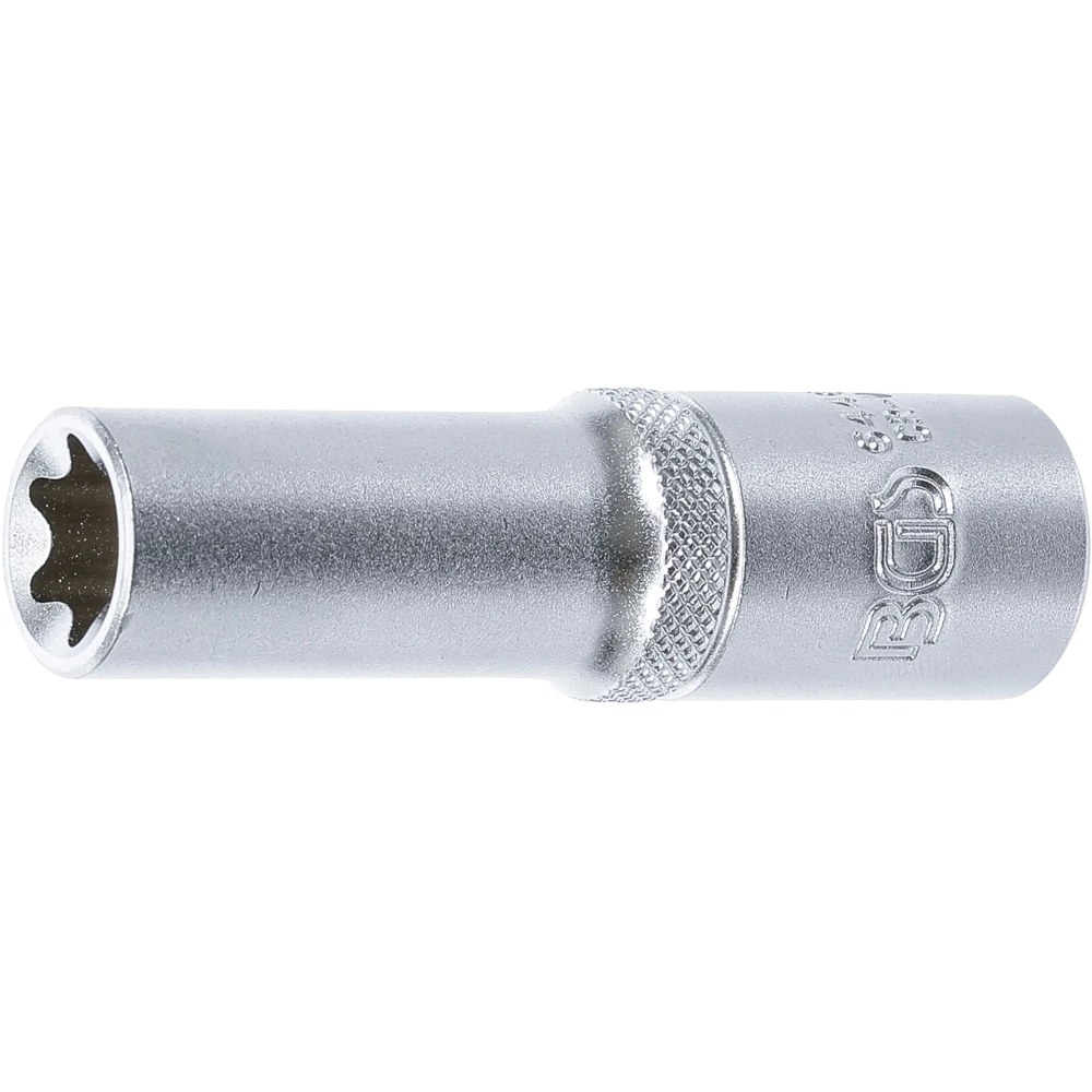 Steckschlüssel-Einsatz E-Profil, tief, Antrieb Innenvierkant 12,5 mm (1/2"), SW E16
