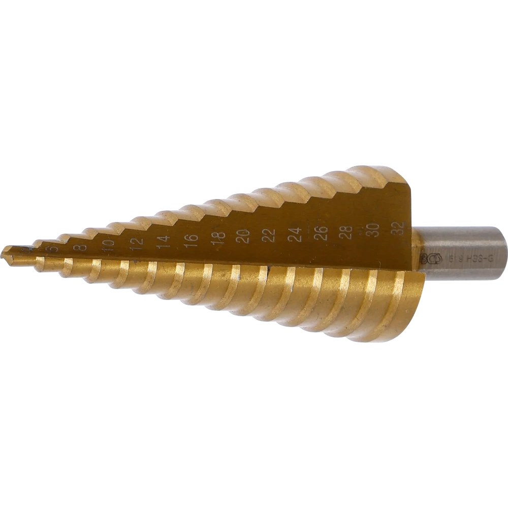 Stufenbohrer, titannitriert, Ø 4 - 32 mm