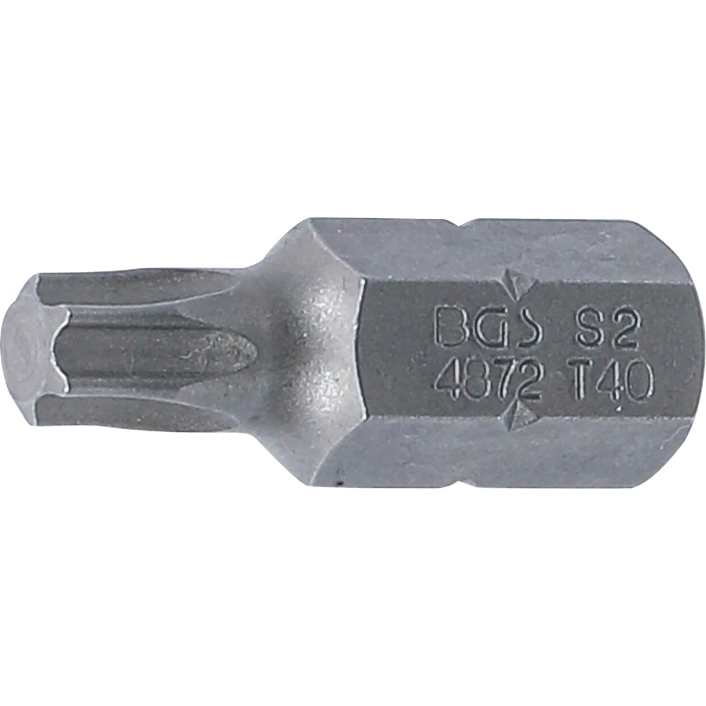 Bit, Länge 30 mm, Antrieb Außensechskant 10 mm (3/8"), T-Profil (für Torx) T40