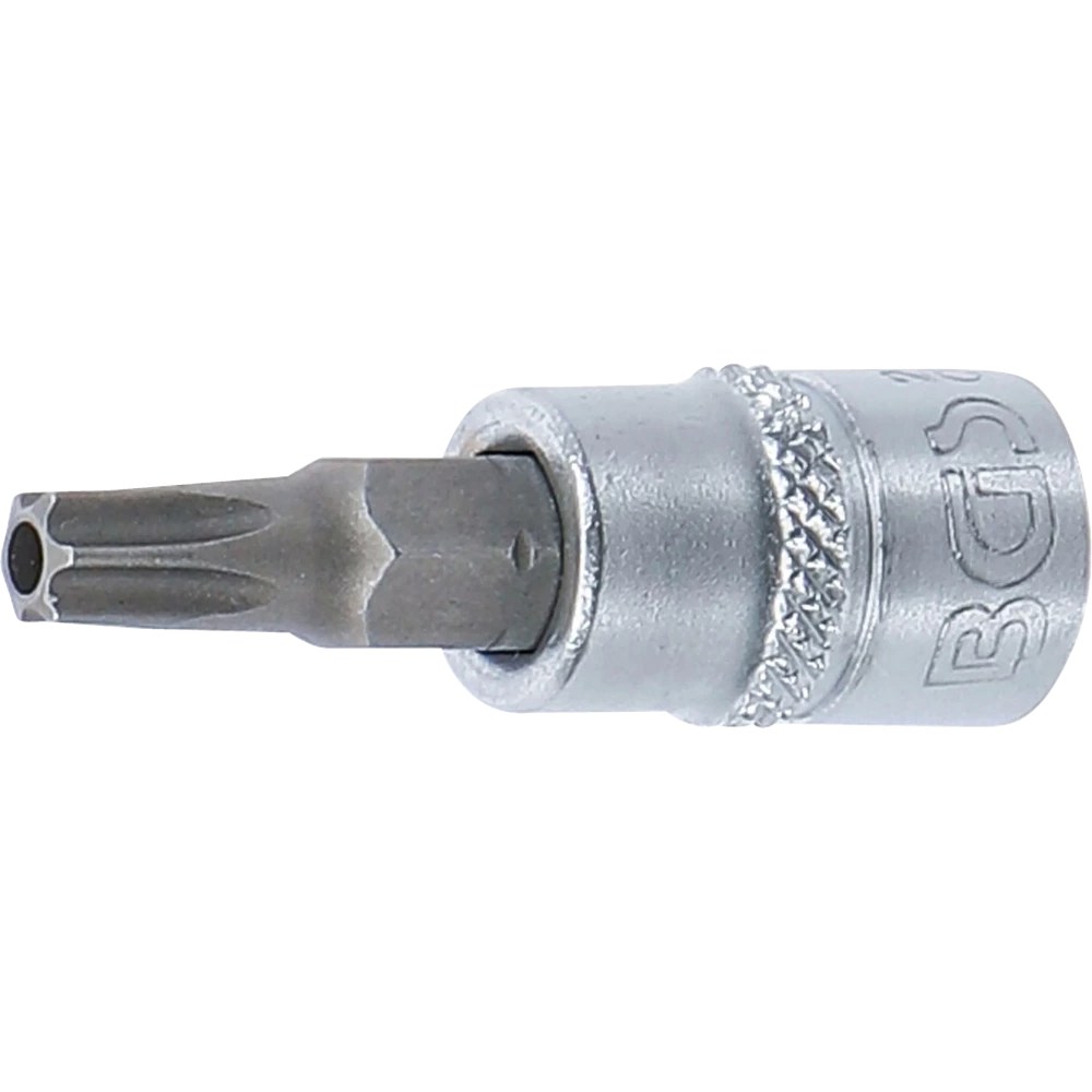 Bit-Einsatz, Antrieb Innenvierkant 6,3 mm (1/4"), T-Profil (für Torx) mit Bohrung T27