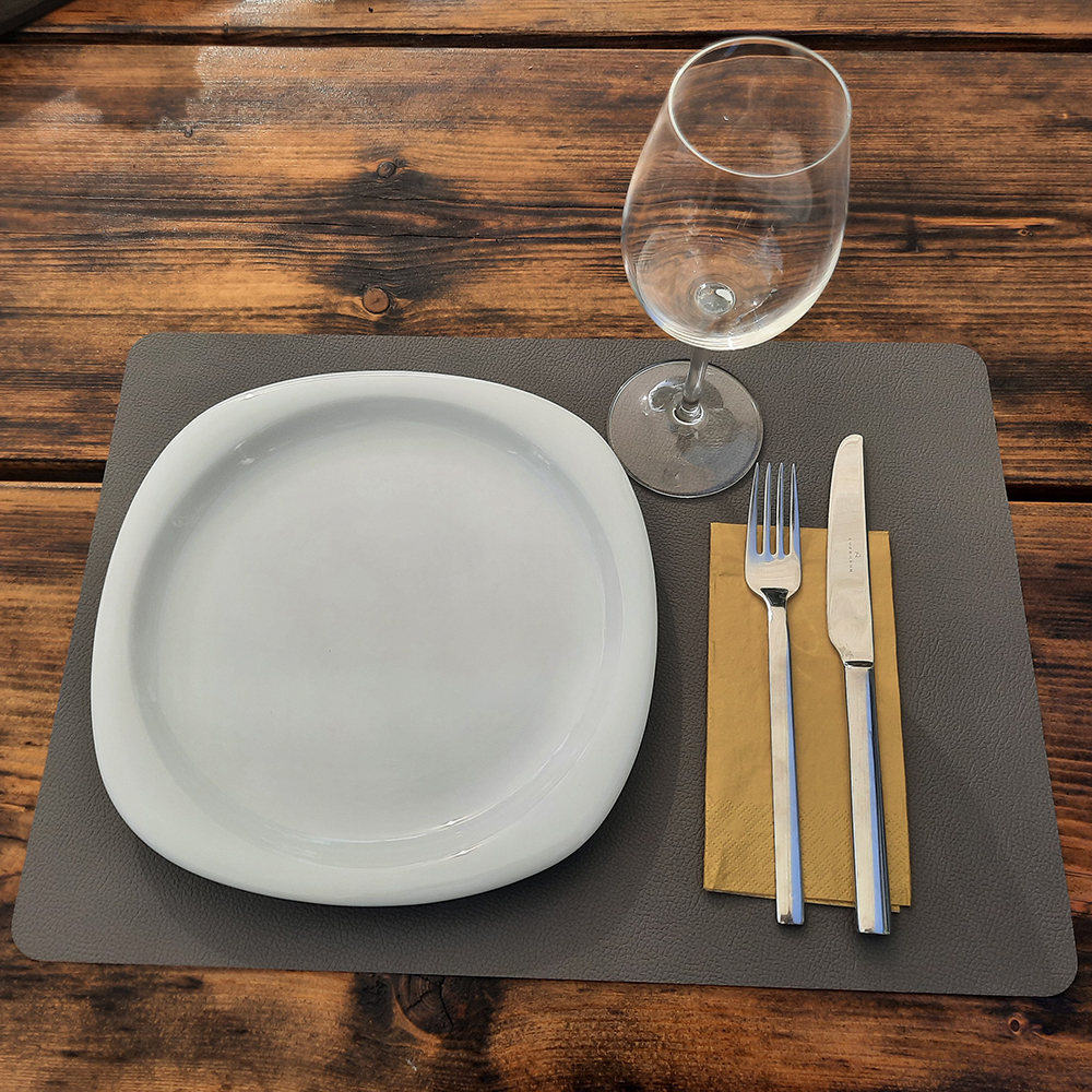 Platzset 43 x 30 cm silbergrau 6 Stück