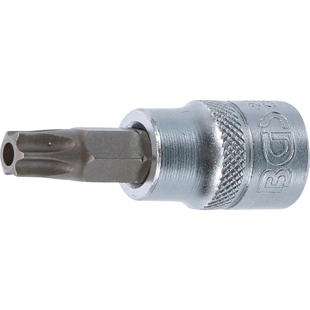 Bit-Einsatz, Antrieb Innenvierkant 10 mm (3/8"), T-Profil (für Torx) mit Bohrung T45