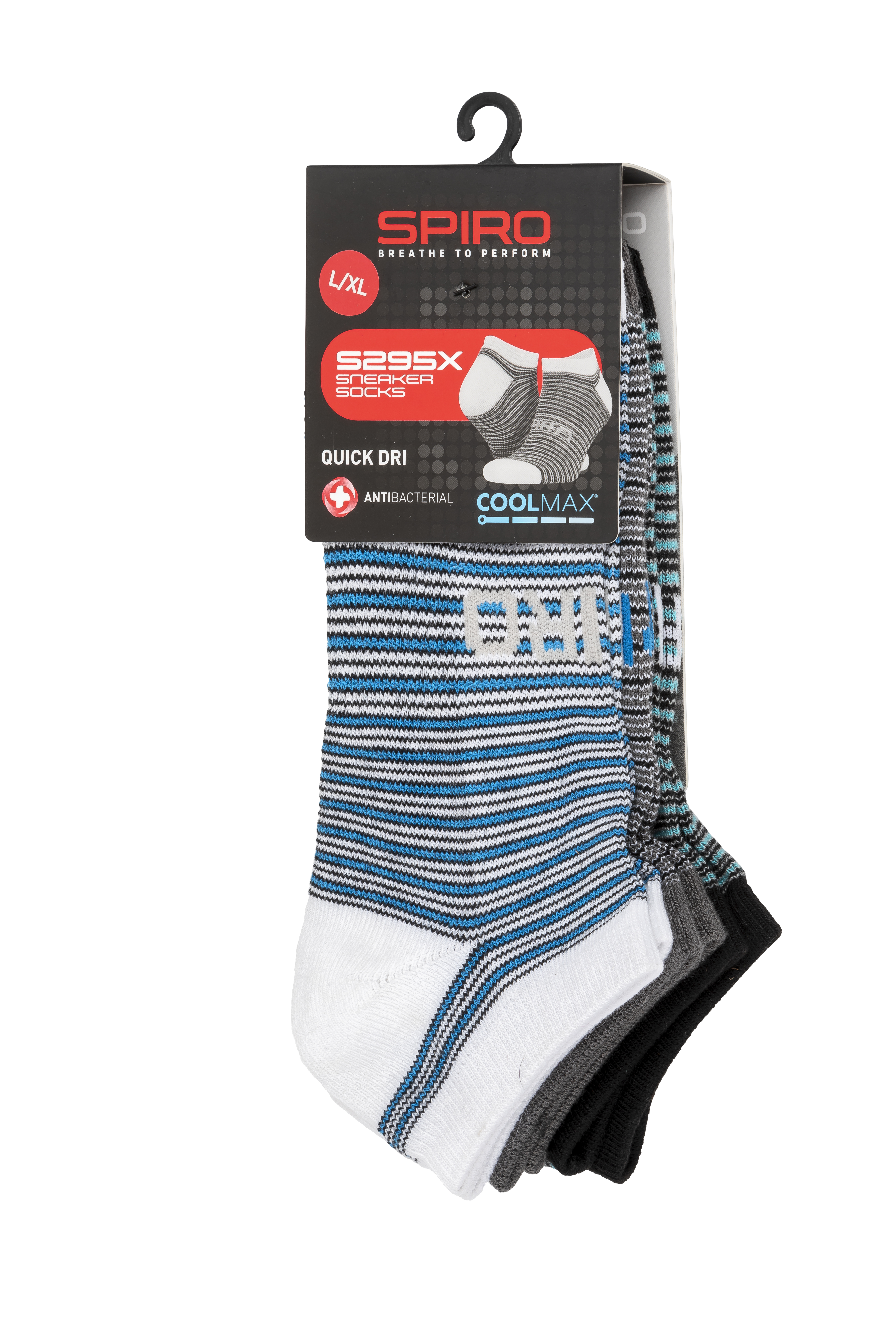 Strumpf – 3-Pack Mixed Stripe Coolmax Sneaker Socks