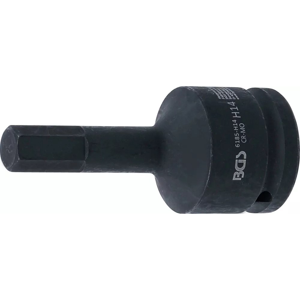 Kraft-Bit-Einsatz, Länge 100 mm, Antrieb Innenvierkant 20 mm (3/4"), Innensechskant 14 mm