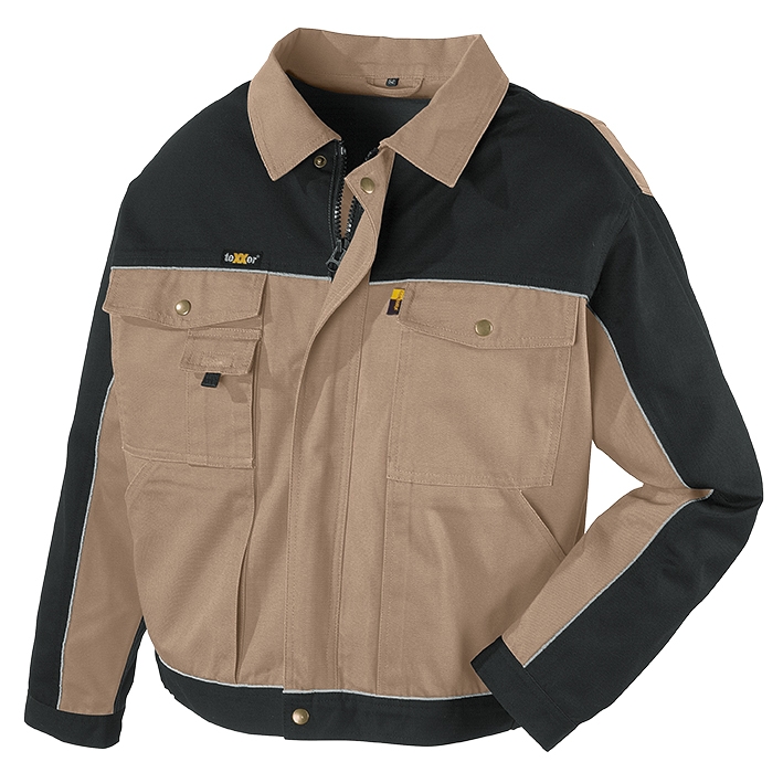 teXXor® Canvas (320 g/m²) Bundjacke RIO khaki/schwarz