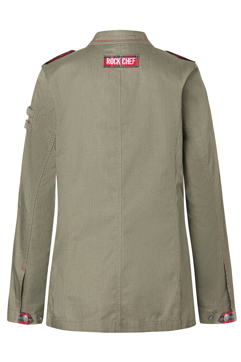 Long-Sleeve Women's Chef Jacket Denim-Style ROCK CHEF®-Stage2