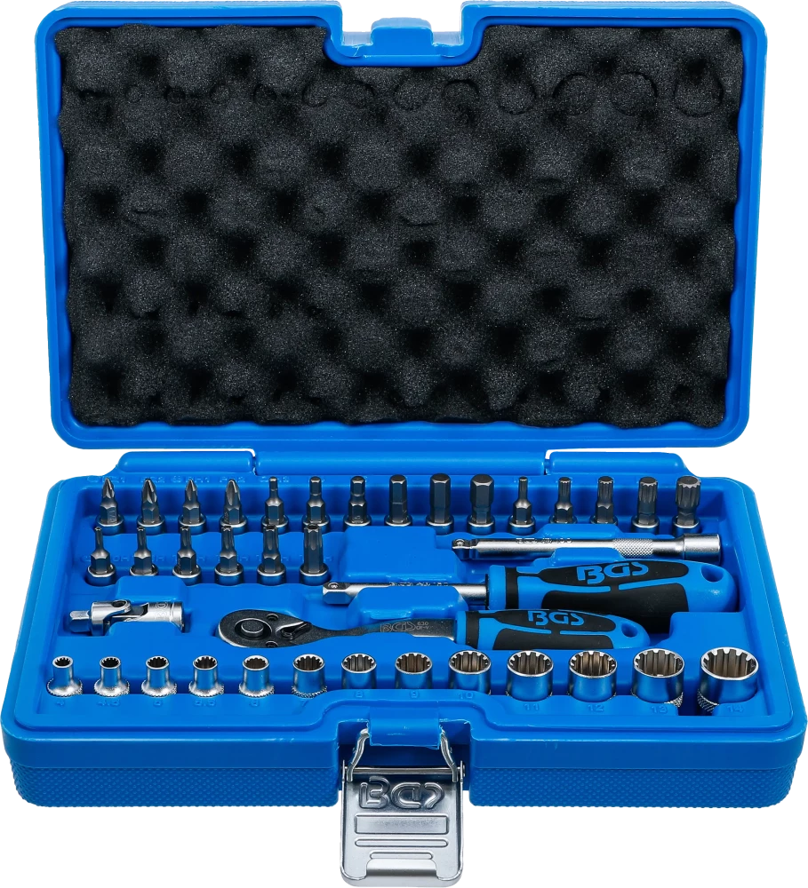 Steckschlüssel-Satz Gear Lock, Antrieb 6,3 mm (1/4"), 38-tlg.