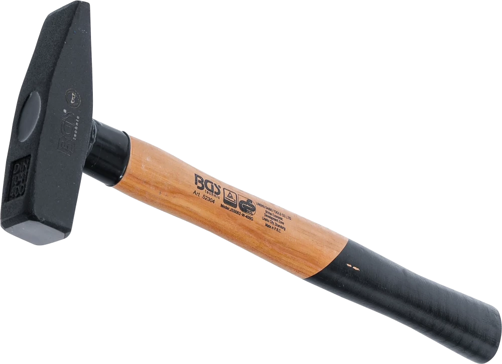 Schlosserhammer, Hickory-Stiel, DIN 1041, 400 g