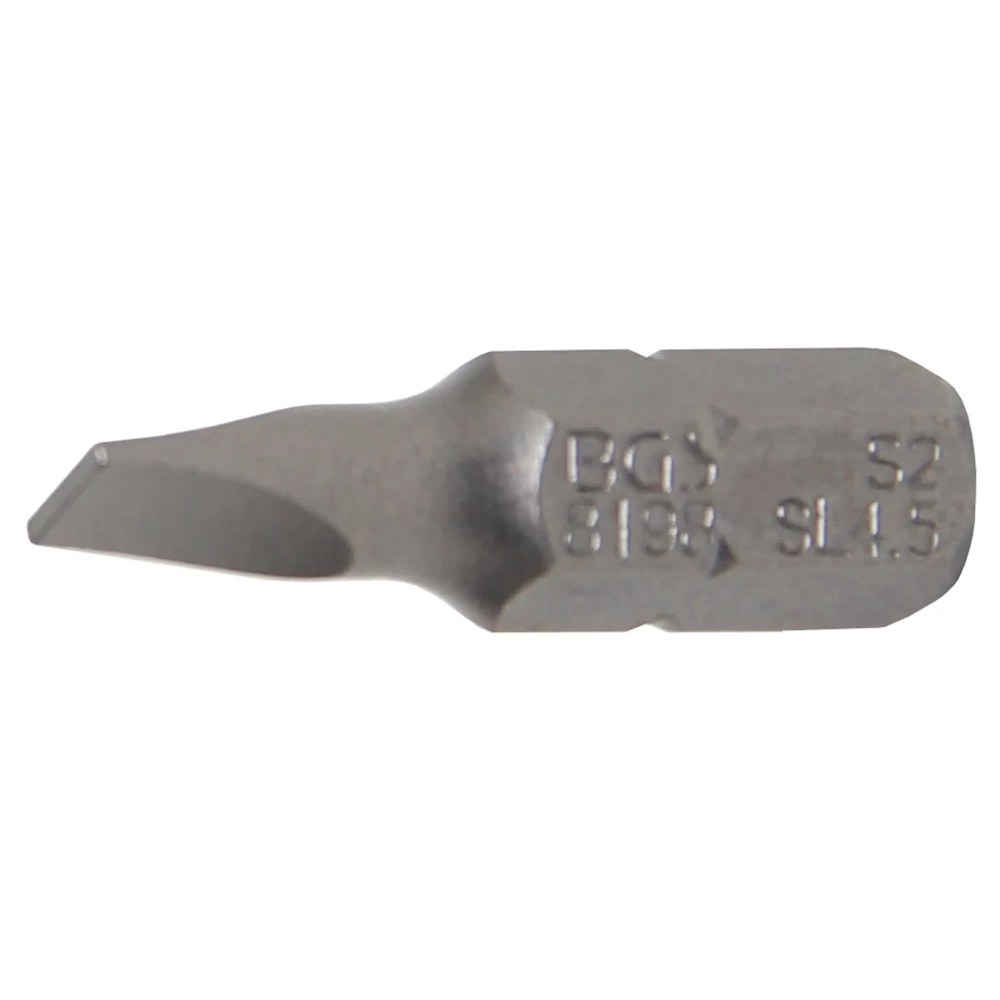 Bit, Länge 25 mm, Antrieb Außensechskant 6,3 mm (1/4"), Schlitz 4,5 mm