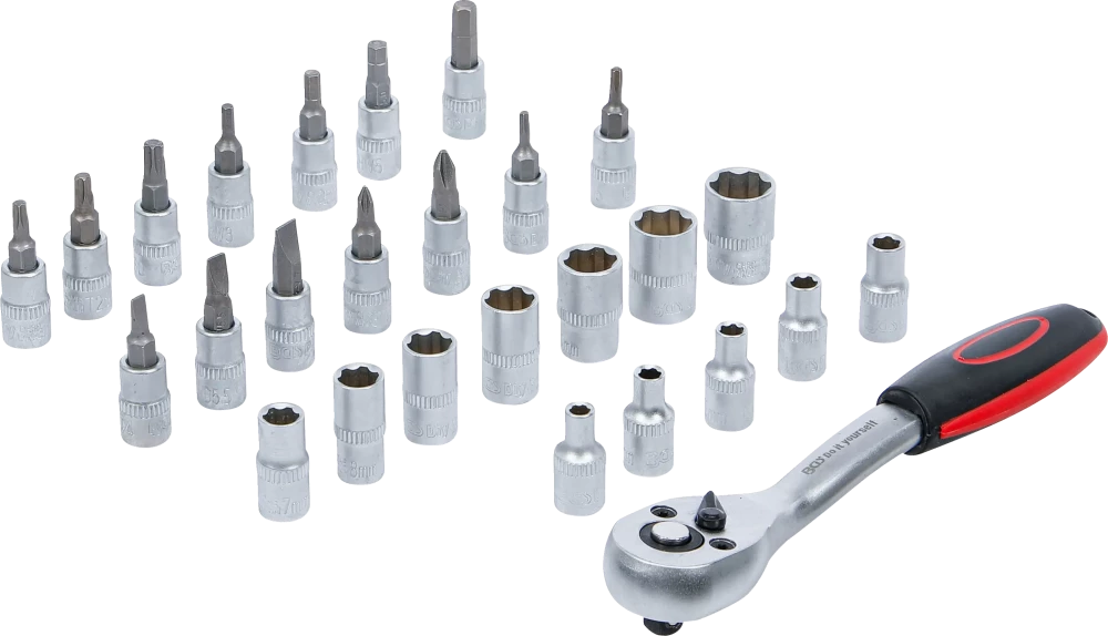 Steckschlüssel-Satz, Antrieb 6,3 mm (1/4"), SW 4 - 13 mm, 27-tlg.