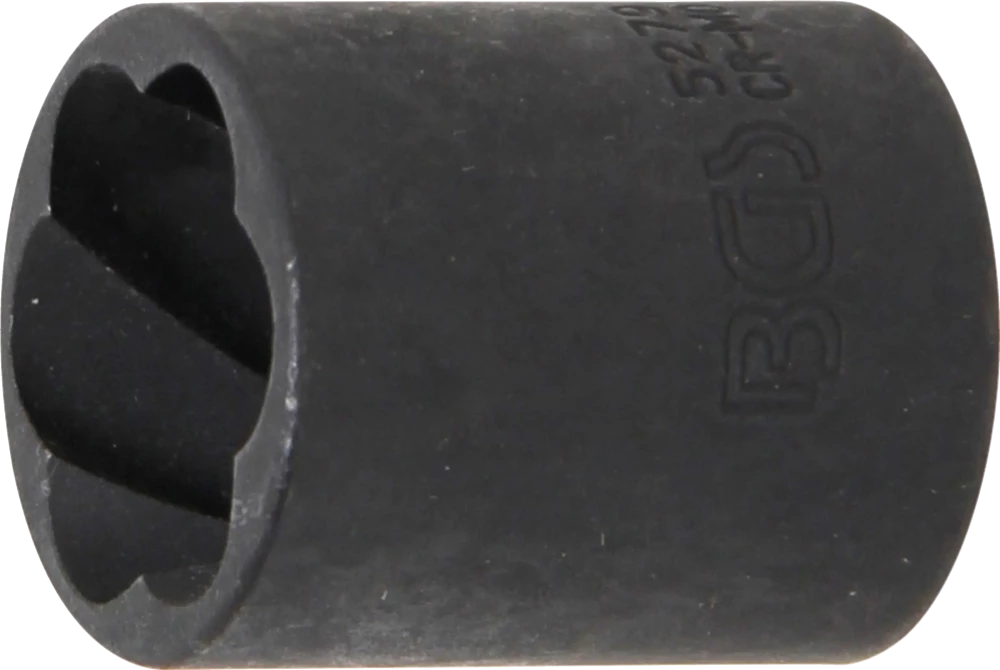 Spiral-Profil-Steckschlüssel-Einsatz / Schraubenausdreher, Antrieb Innenvierkant 10 mm (3/8"), SW 19 mm