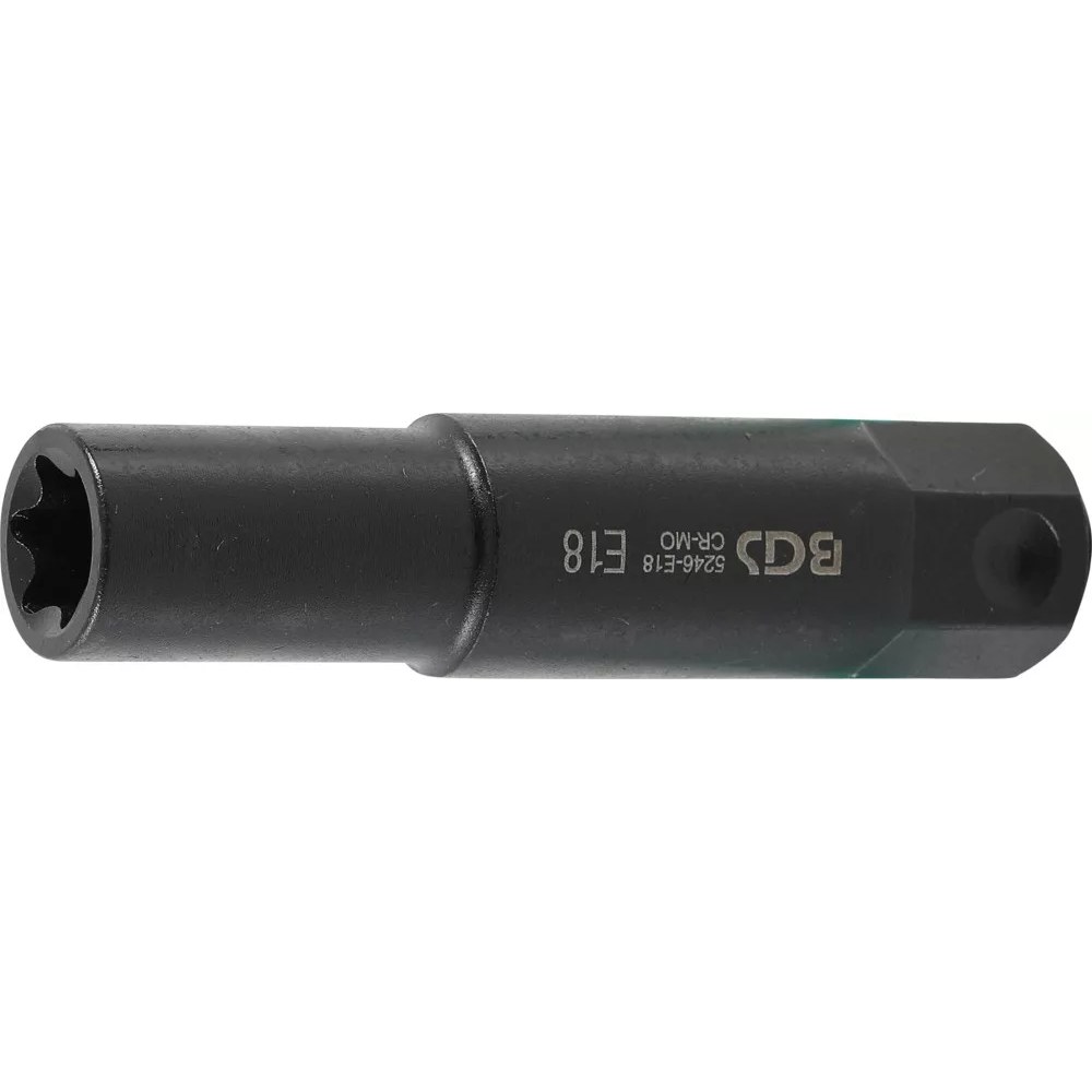Steckschlüssel-Einsatz E-Profil, extra lang, Antrieb Außensechskant 22 mm, SW E18