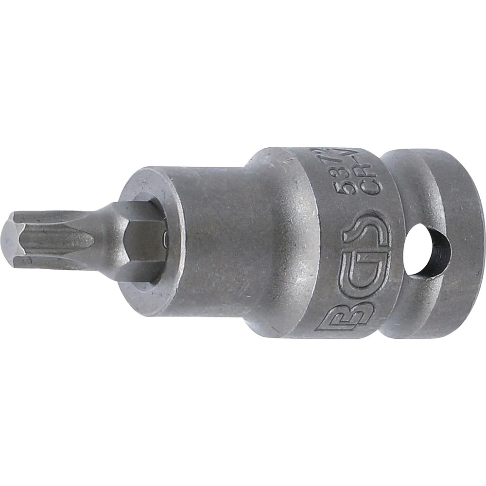 Kraft-Bit-Einsatz, Länge 55 mm, Antrieb Innenvierkant 12,5 mm (1/2"), T-Profil (für Torx) T40
