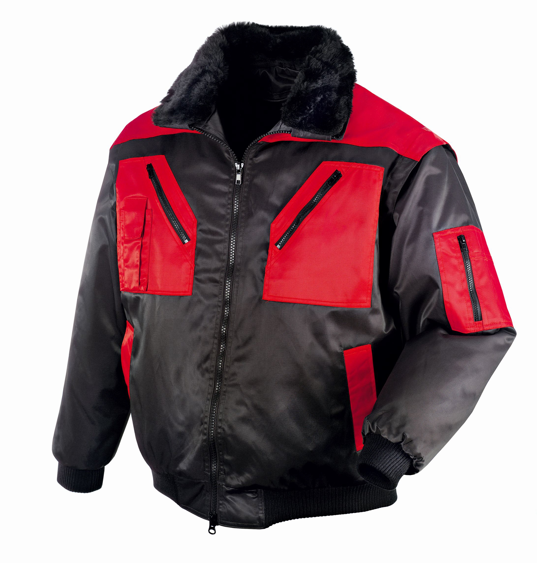 teXXor® Piloten-Jacke OSLO schwarz/rot