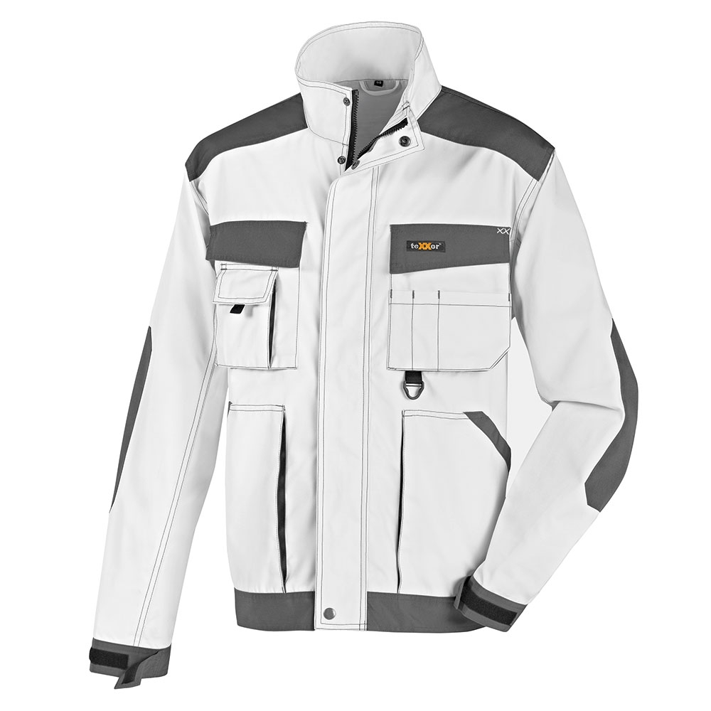 teXXor® Canvas (270 g/m²) Bundjacke ANTIGUA weiß/grau
